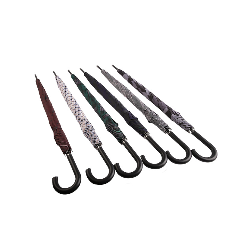 Dark Grey Checkered Pongee Straight scáth-0E6B0351