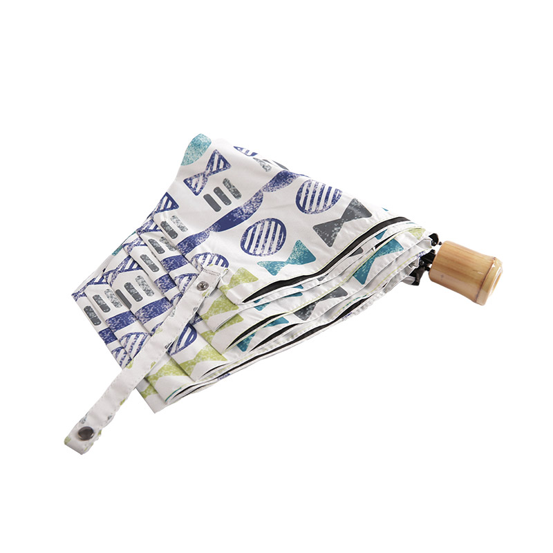 Mion-phatrúin Iolracha Pongee Le Scáthbhrat Trí-huaire Brataithe-0E6B0423