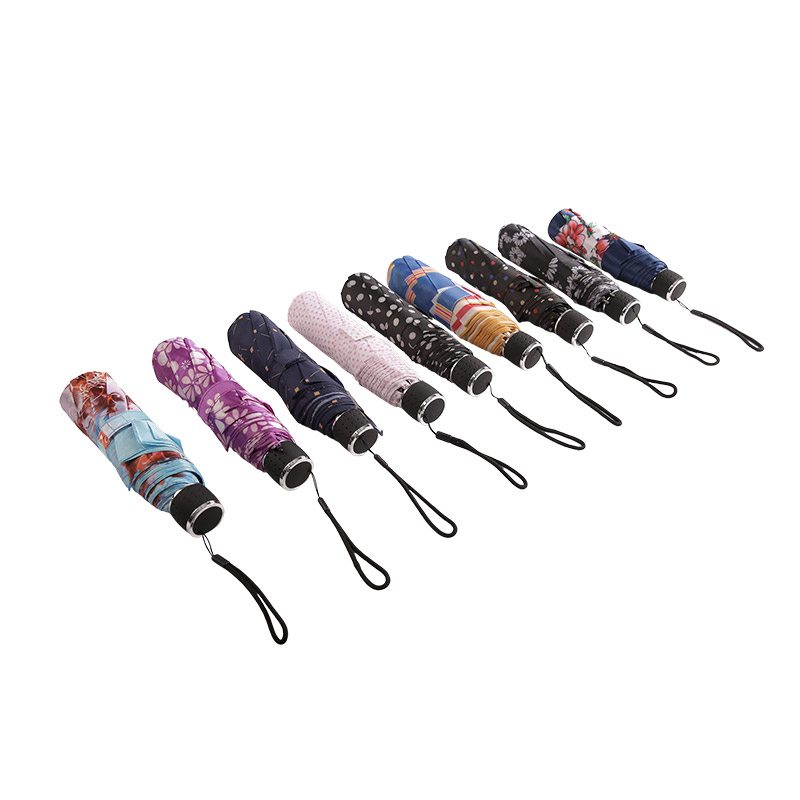 Mini Polka Poncanna Pongee Scáthagán trí huaire-0E6B0499